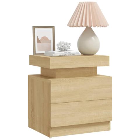 Comodino Rovere Sonoma 45x35x52 cm in Legno Multistrato - Foto 7