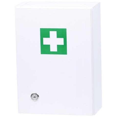 Casetta Di Pronto Soccorso In Legno Da Parete Per 5 Persone, Bianco - Foto 1