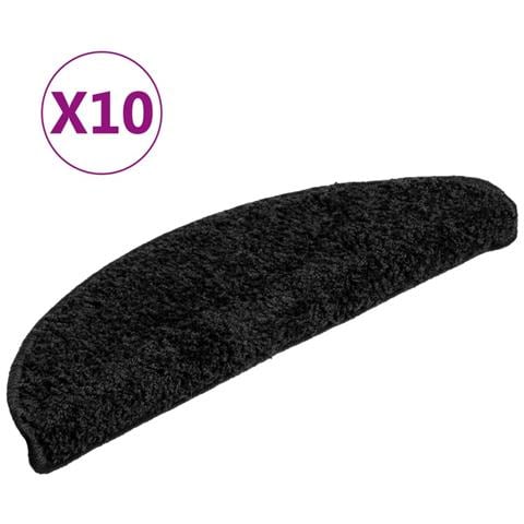 Tappetini Per Scale 10 Pz 56x20 Cm Nero - Foto 1