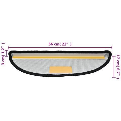 Tappetini Per Scale 10 Pz 56x20 Cm Nero - Foto 7