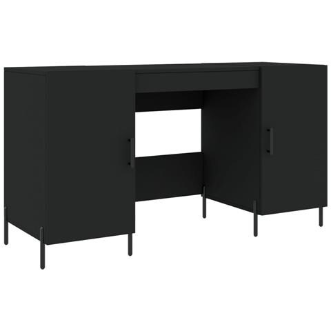 VIDAXL - Scrivania Computer Bianca Rovere Chiaro 105x55x72cm Mdf Metallo 20540