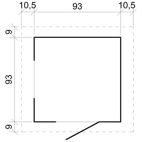 Casetta Per Bambini - Casetta Giardino - Casetta In Legno L111xl113xa121cm / 0,9 M2 - Casetta Da Gioco Da Esterno - M570z-1 (tetto Verde) - Foto 7