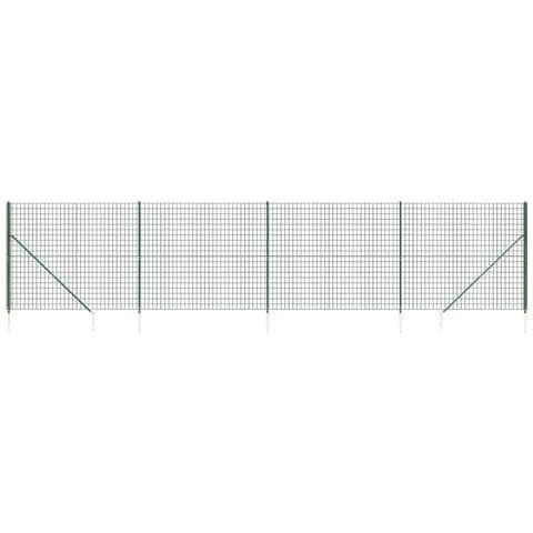 Recinzione Metallica Con Picchetti Ancoraggio Verde 1,4x10 M - Foto 1