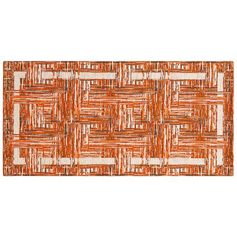 Tappeto Passatoia Cucina Corsia Retro Antiscivolo Disegno Bangkok By Suardi 55x115 Arancio - Foto 1