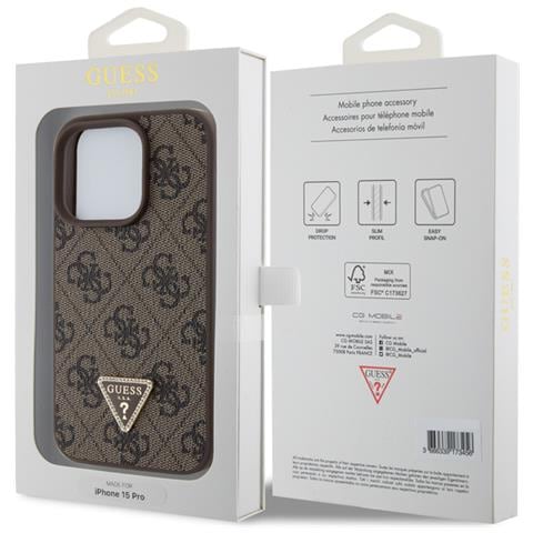 Cover Per Iphone 15 Pro Triangle Diamond 4g, Marrone - Foto 3