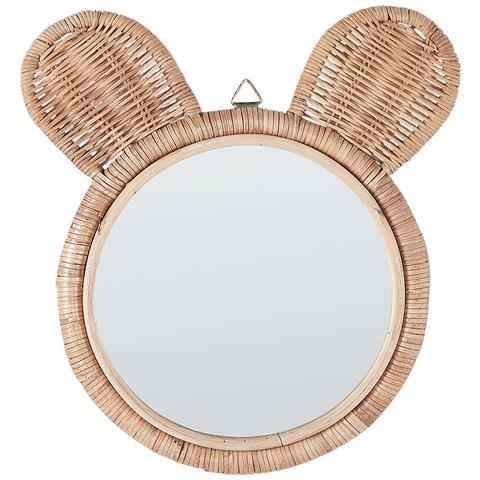 Specchio Orsetto Rattan Naturale Ø 20 Cm Ashanti - Foto 5