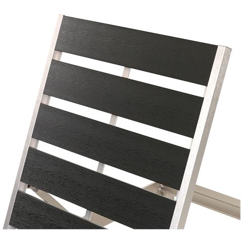 Lettino Da Giardino Alluminio Anodizzato Nero Nardo - Foto 7