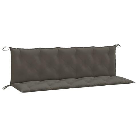 Cuscini Panca Giardino 2pz Grigio Scuro Mélange 180x50x7 Cm - Foto 2