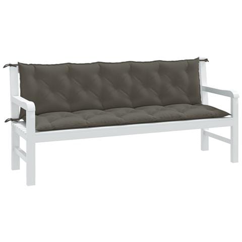 Cuscini Panca Giardino 2pz Grigio Scuro Mélange 180x50x7 Cm - Foto 1