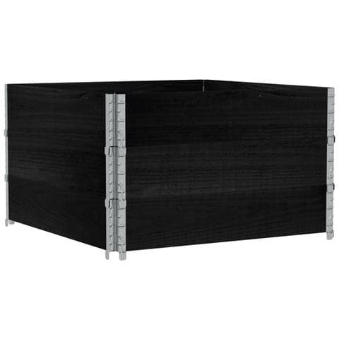 Fioriera Da Giardino Nera 100x100 Cm In Legno Massello Di Pino - Foto 2