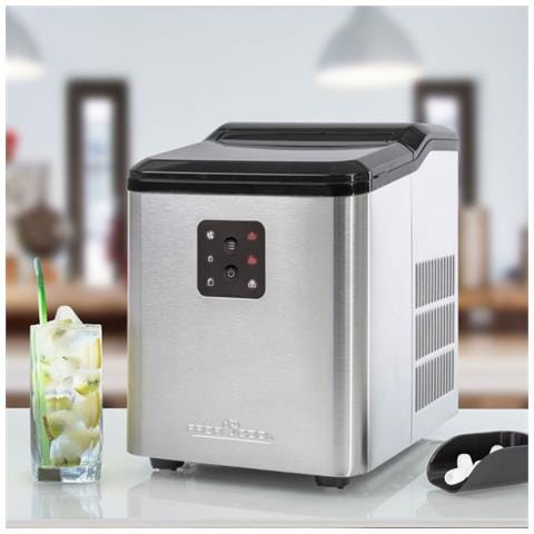 PC-EWB 1253 Macchina per la produzione di cubetti di ghiaccio integrata /indipendente 12 kg / 24h 120 W Nero, Grigio - Foto 4
