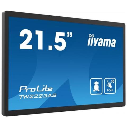 Tw2223as-b2 Visualizzatore Di Messaggi Pannello Piatto Interattivo 54,6 Cm (21.5"") Wi-fi 400 Cd /m Full Hd Nero Touch Screen Processore Integrato Android 12 24/7 - Foto 3
