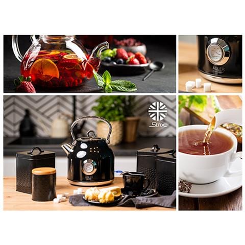 AD 1346B bollitore elettrico 1,7 L 2200 W Nero, Metallico - Foto 11