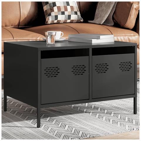 Mobile Tv Nero 68x50x43,5 Cm In Acciaio Laminato A Freddo - Foto 10