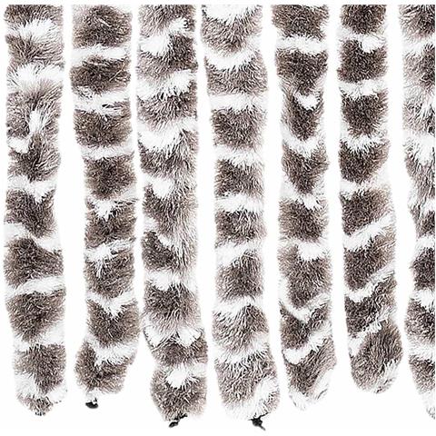 Tenda Antimosche Tortora E Bianca 56x200 Cm In Ciniglia - Foto 2