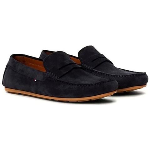 Casual Driver Mocassino Pelle Scamosciata /nabuk Scarpe Uomo Blu Eu 44, Fm0fm04998 Dw5 - Foto 1