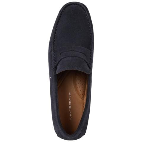 Casual Driver Mocassino Pelle Scamosciata /nabuk Scarpe Uomo Blu Eu 44, Fm0fm04998 Dw5 - Foto 3