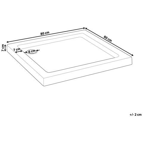 Piatto Doccia Ampay 80 X 80 X 7 Cm Bianco - Foto 7