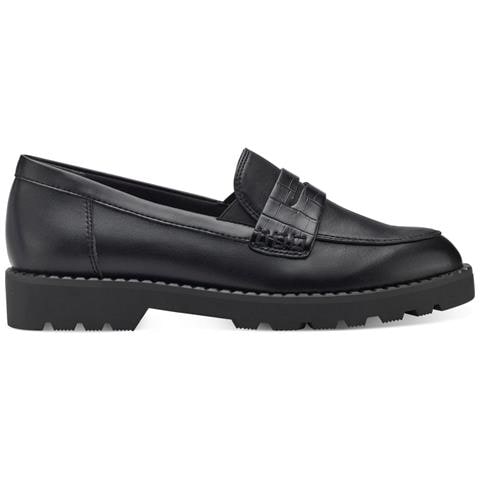Black Casual Closed Loafers Mocassino Sintetico E Tessile Scarpe Donna Nero Eu 38, 1-24312-41 020 - Foto 2