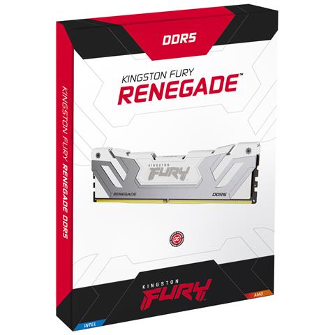 FURY 48GB 8400MT /s DDR5 CL40 CUDIMM (Kit da 2) Renegade White XMP - Foto 2