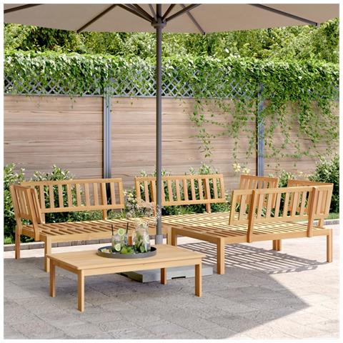 Set Divano Pallet Da Giardino 4 Pz In Legno Massello Di Acacia - Foto 1