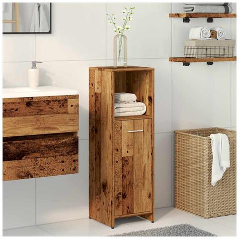 Mobile Da Bagno Legno Antico 30x30x95 Cm In Legno Multistrato - Foto 3