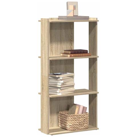 Libreria 3 Ripiani Rovere Sonoma 60x30x120 Cm Legno Multistrato - Foto 1