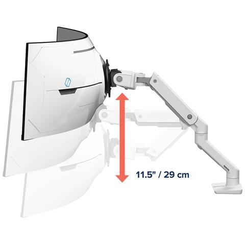 HX Series HX ARM WITH VERY HEAVY DUTY PIVOT DESK 144,8 cm (57") Scrivania Bianco - Foto 7