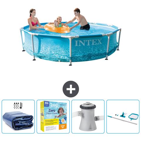 Piscina Fuori Terra - In Giro - 305x305x76 Cm - Blu - Include Accessori Coordinati Cb14 - Foto 1