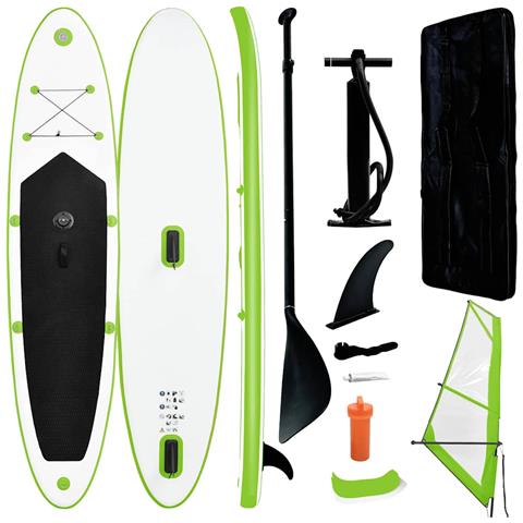 Lusso Casadino -  Set Tavola Gonfiabile Da Sup Con Vela Verde E Bianco - Foto 2