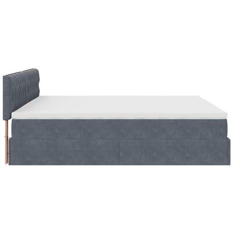 Struttura Letto Pouf con Materassi 200x200 cm Velluto - Foto 9