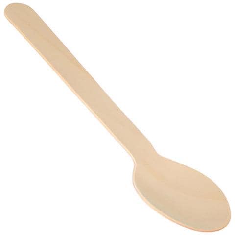 Set Di 50 Cucchiai Naturali In Legno Monouso 16 Cm, Beige - Foto 2