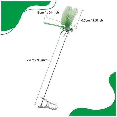 Set Di 4 Decorazioni - Libellula Con Clip - Set Da 3 Pezzi Rosso, Blu E Verde - Foto 2