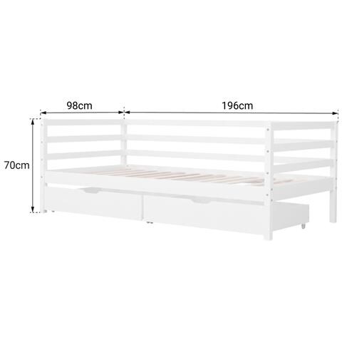 Panca Letto Per Bambini 190x90cm Con Cassetti Jules - Foto 2
