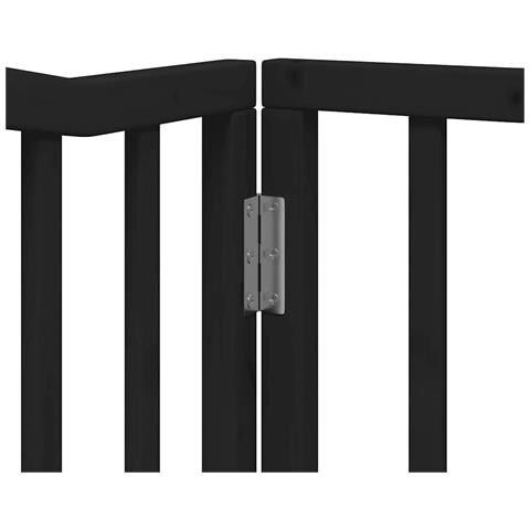 Cancello per Cani Porta Pieghevole Nero 6 Pannelli 480cm Pioppo - Foto 9