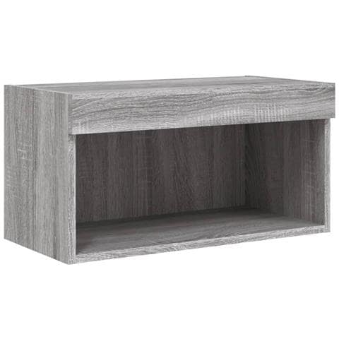 Mobili TV a Muro con LED 6pz Grigio Sonoma Legno Multistrato - Foto 9