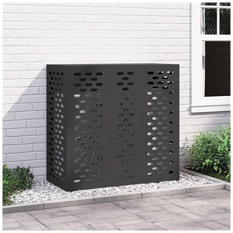 Copertura per condizionatore d'aria Nero 110 x 50 x 105 cm - Foto 2