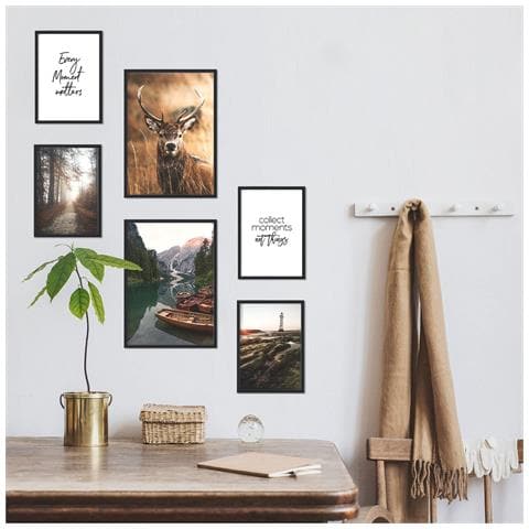 Set Di 6 Stampe Poster Sulla Natura Invernale, Stampe Artistiche Da Parete, Stampe Decorative, Design D'interni Nella Galleria D'arte A3 & A4 Senza Cornice - Foto 2