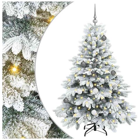 Albero di Natale artificiale con 150 LED Bianco 150 cm PE e PVC - Foto 1
