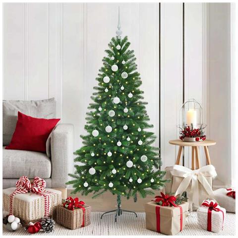 Albero di Natale con 150 LED con supporto Verde 150 cm PE - Foto 2