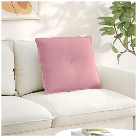 Cuscino per Schiena Rosa 60 x 50 cm Tessuto in Cords - Foto 2