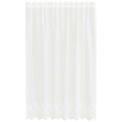 Tenda in Pizzo con tende Bianco 150 x 240 cm Poliestere - Foto 1