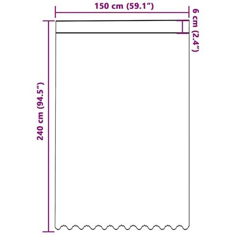 Tenda in Pizzo con tende Bianco 150 x 240 cm Poliestere - Foto 8