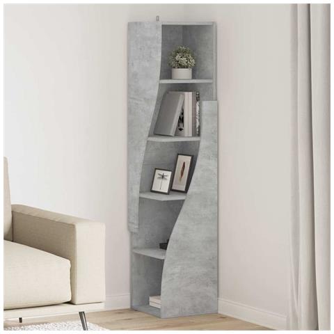 Mobile angolare Bianco 32x32x140cm Legno multistrato - Foto 2