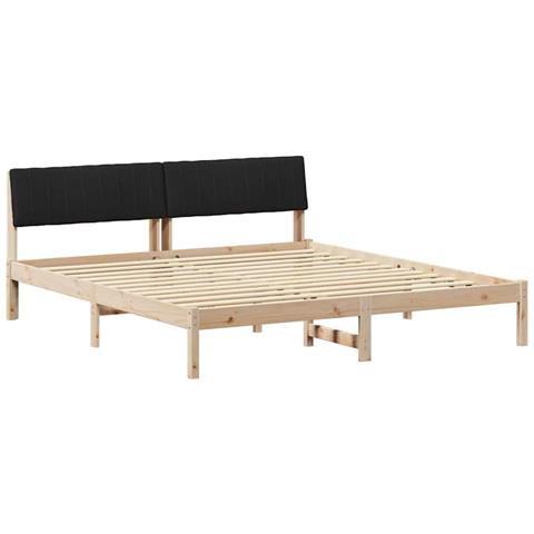 Struttura del Letto con testiera Marrone e nero 180 x 200 cm - Foto 1