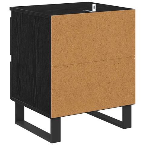 Armadio da Notte con cassetto 2 pcs Rovere nero 40 x 35 x 50 cm - Foto 9