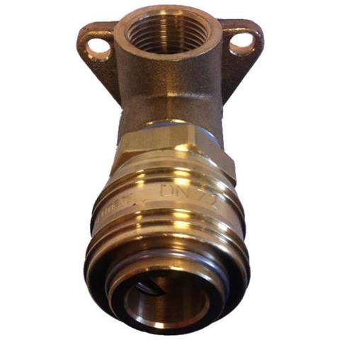 Presa Aria Compressa A Muro In Ottone Con Raccordo Rapido - Foto 2