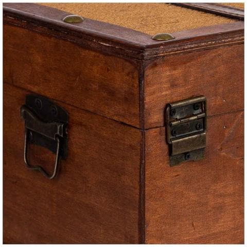 Baule In Legno Marrone 43x23x22 - Foto 7