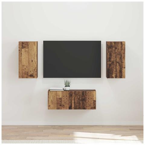 Set mobile TV 6 pcs Legno vecchio Legno multistrato - Foto 2
