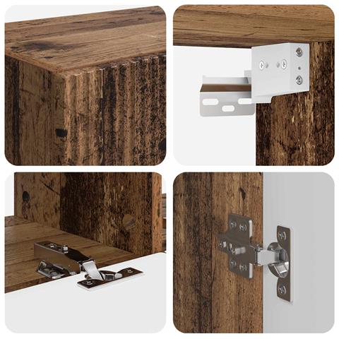 Set mobile TV 6 pcs Legno vecchio Legno multistrato - Foto 9